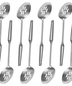 YBM Home 15" Slotted Spoon, Silver, 8 Pack