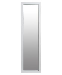 White Full Length Over The Door Mirror, 15x51