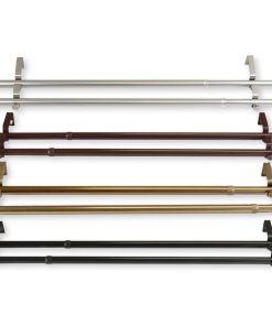 13/16" Double Curtain Rod, Cocoa, 48-84"