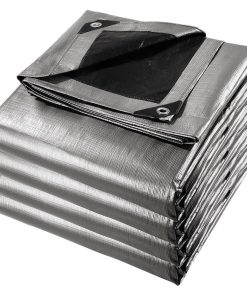 12x24 Ft 14 Mil Poly Tarp Protective Cover Tarpaulin Heavy Duty UV Resistant