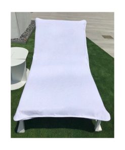 White Pool/Beach Lounge Chair Cover