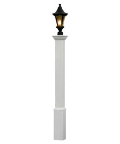 12"x88" Madison Lamp Post, Lamp not included, White