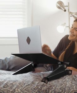Workez Adjustable Height, Ergonomic Aluminum Cool Laptop Stand, Black