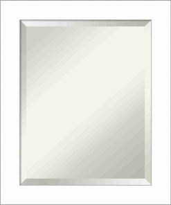 Wedge White Bathroom Vanity Wall Mirror, 20x24