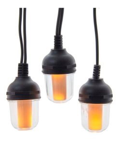 100 Light, 10-Piece Lantern, Flicker Flame Light Set