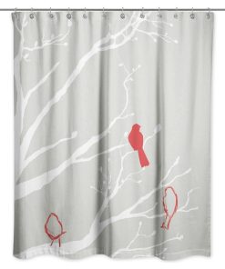 Winter Cardinals 71x74 Shower Curtain
