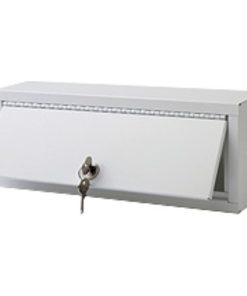 13"W x 5"H Lockable Series Surface Mounted White Enamel Steel Lockbox