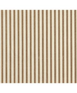 15" Full Bedskirt Tailored Suede Brown Ticking Stripe