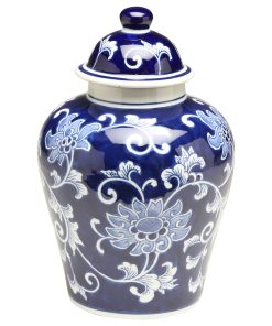 10" Blue & White Ginger Jar