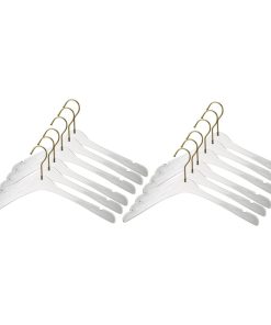 YBM Home Quality Acrylic clear Hangers, 4100-01, Gold, 12