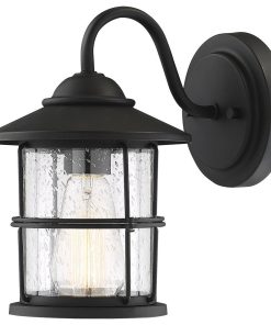 1-Light Exterior Wall Sconce, Black