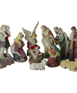 11-Piece Set Christmas Nativity Resin Figurines 8"