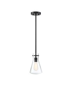 1-Light Pendant, Matte Black