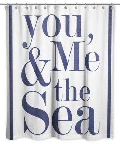 You, Me & the Sea 71x74 Shower Curtain
