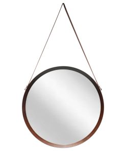 Wood Finish 18" Decorative Wall Mirror