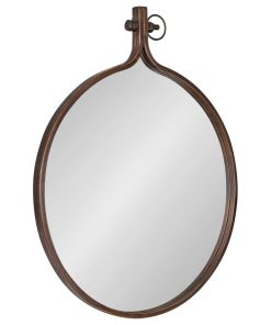 Yitro Metal Framed Wall Mirror, Antique Bronze 23.5x28.5