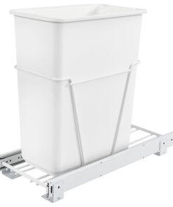 White Steel Pull Out Waste/Trash Container