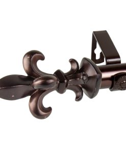 Hermosa Home Marie 1" Diameter Decorative Curtain Rod 28-48" - Bronze