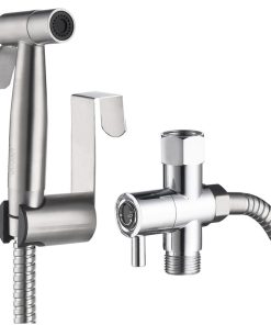 Wellfor Handheld Bidet Sprayer Attachment for Toilet, Silver