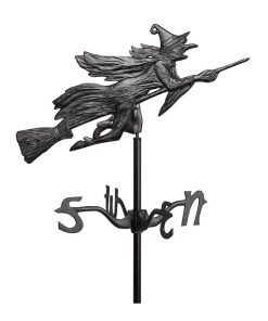 Witch Weathervane Garden Stake