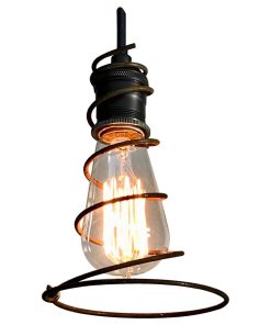 Wire Lssso Coil Light With Edison Bulb