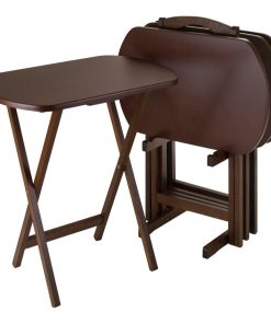 Winsome Wood Transitional Antique Walnut 5 Pieces Table Set 94594