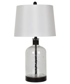 Woodburn Metal and Glass 26.5"H Table Lamp