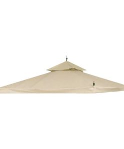 Yescom 10'x10' Canopy Top Replacement for Arrow Gazebo 2 Tier Beige Outdoor