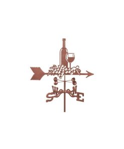 Wine and Grapes Weathervane With 4 Sided Mount