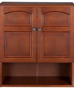 Wooden Bathroom Wall Storage Cabinet Mahogany
