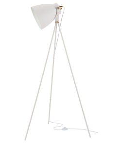 White Industrial Tripod Spotlight Floor Lamp, White, 60"