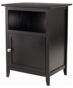 Winsome Wood Contemporary Black Composite Wood Night Stand 20115