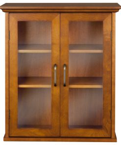 Wooden Bathroom Wall Storage Cabinet, Oil Oak