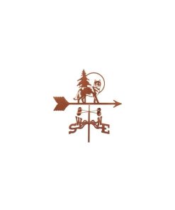 Wolf Weathervane With 4 Sided Mount