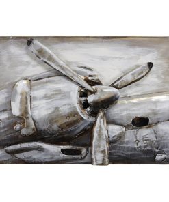 "Retro Airplane Propeller" Mixed Media Iron Hand Painted Dimensional Wall Art