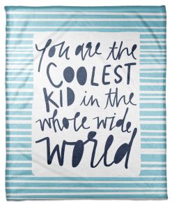 You Are the Coolest Kid - Blue 50x60 Coral Fleece Blanket