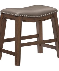 Yannis 18" Height Saddle Stool, Gray
