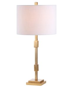 Windsor 29" Metal LED Table Lamp, Gold Leaf
