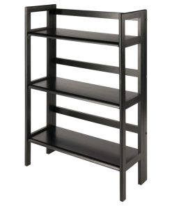 Winsome 3-Tier Stackable and Folding Shelf in Black Beechwood