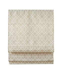 100% Polyester Printed Ogee Texture Room Darkening Cordless Roman Shade...