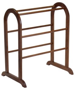 Winsome Wood Transitional Antique Walnut Composite Wood Quilt Rack 94326