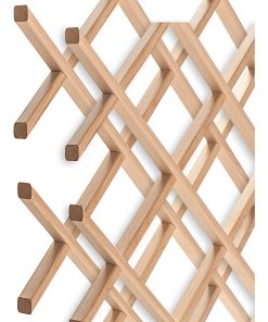 14-Bottle Trimmable Wine Rack Lattice Panel Inserts, Alder