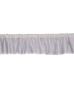 White Silver - Rod Pocket Top It Off handmade Sari Valance 60W X 20L - Pair