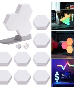 Yescom APP Control Hexagon Light 11 Pack Work with Alexa Google Gaming D?or