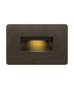 120V 4W LED Horizontal Step Light - 4.5 Inches Wide by 3 Inches High Bronze