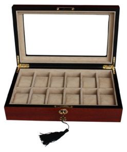 12 Watch Wood Display, Cherry
