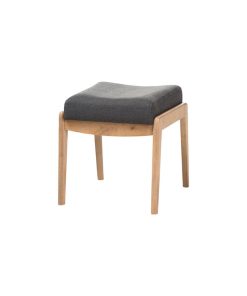Wera Mid-Century Retro Modern Dark Gray Fabric Ottoman