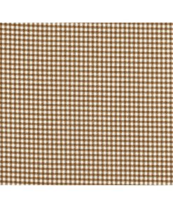 15" Full Bedskirt Tailored Suede Brown Gingham Check