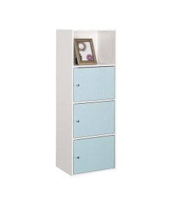 Xtra Storage 3 Door Cabinet with Seafoam and White Wood Finish
