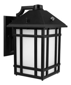 14W LED Outdoor Wall Mount Lantern Fixture With Dusk to Dawn Photocell